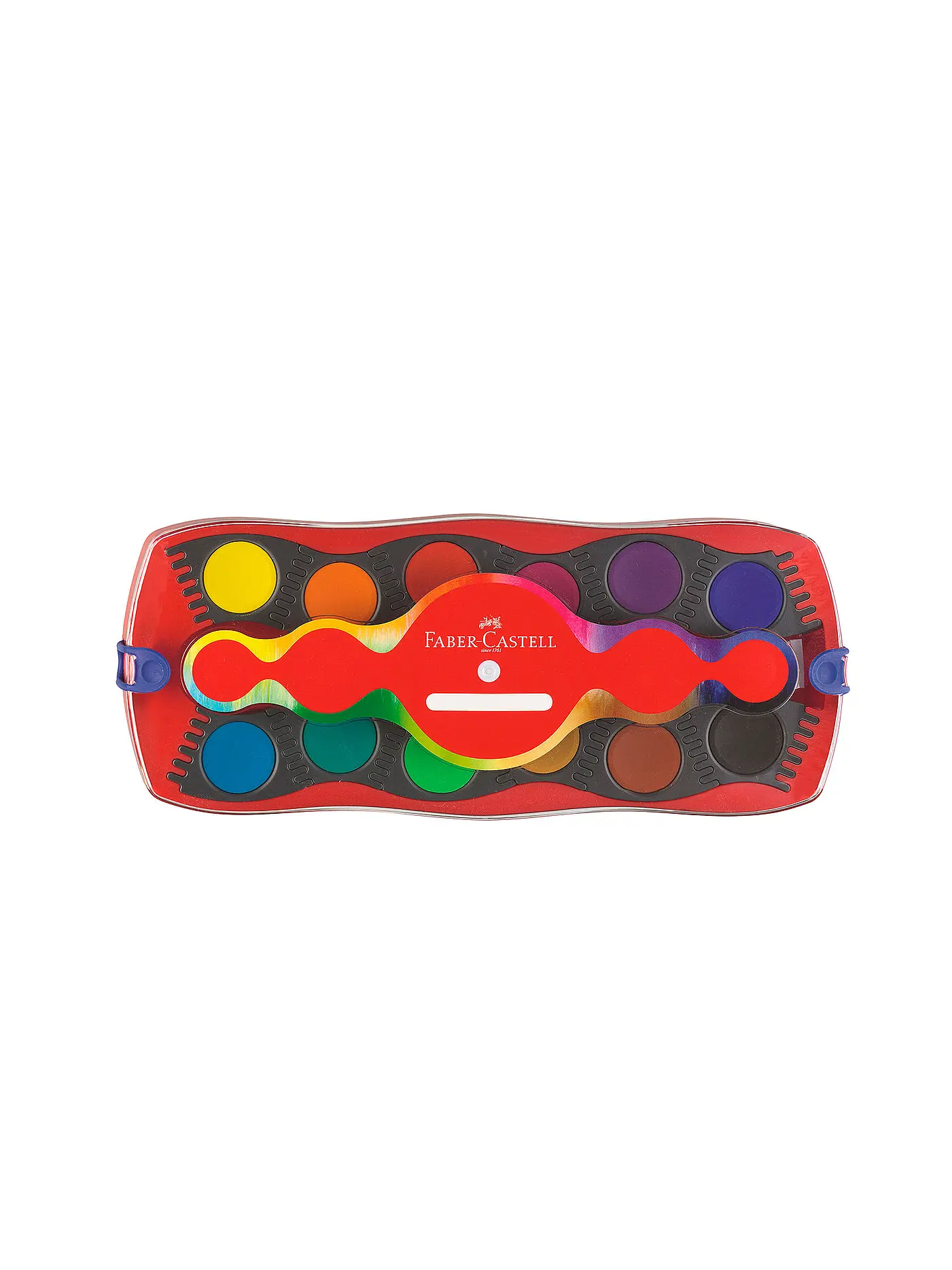 FABER-CASTELL | Connector Deckfarbkasten, rot, 12 Farben | 